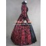 Victorian Lolita Georgian Reenactment Gothic Dress Red