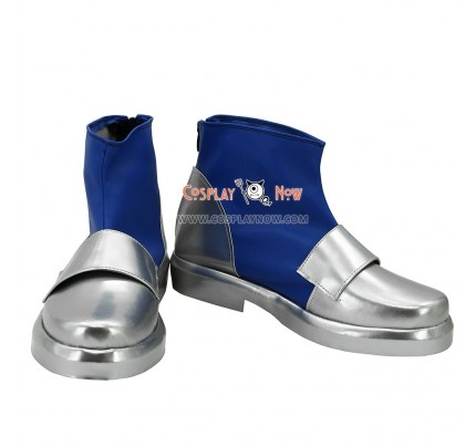 Fate Stay Night Lancer Silver & Blue Cosplay Shoes