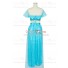 Aladdin and the Magic Lamp Cosplay Jasmine Costume Earrings Necklace Sexy Dress