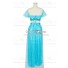 Aladdin and the Magic Lamp Cosplay Jasmine Costume Earrings Necklace Sexy Dress