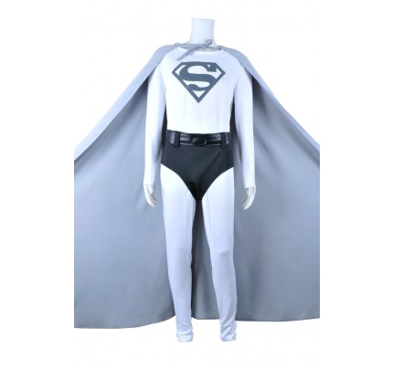 Superman Cosplay Cark Kent Gray Cape Costume 
