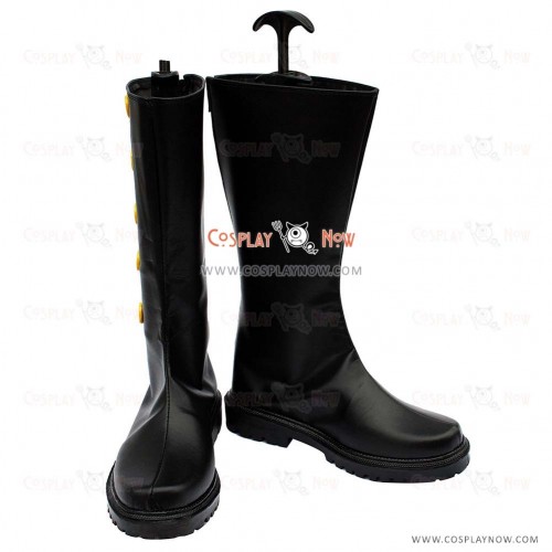 Black Butler Cosplay Shoes Ciel's Black Buttoned Boots