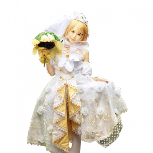 Love Live LoveLive Cosplay Hanayo Koizumi Costume Wedding Dress