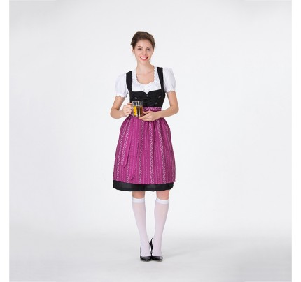 German Munich Bavaria Cosplay Costume Traditional Ethnic Carnival Performance Stage Maid Dress 