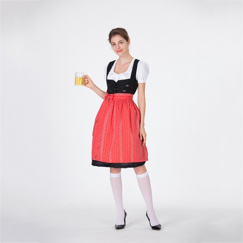 German Munich Bavaria Cosplay Costume Traditional Ethnic Carnival Performance Stage Maid Dress