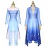 Frozen II Cosplay Princess Elsa Costume Blue Dress