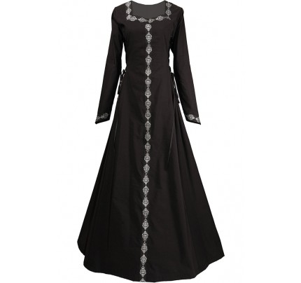 Medieval Renaissance Carnival Robe Estelle Black Lolita Dress 