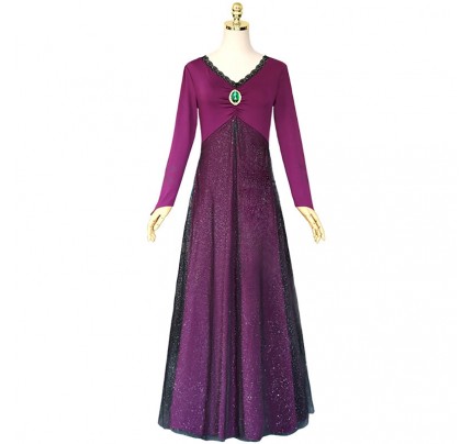 Frozen II Cosplay Princess Elsa Costume Purple Dress