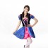 German Munich Bavaria Cosplay Costume Traditional Performance Festival Blue Dress