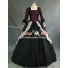 Marie Antoinette Victorian Dark Red Wedding Dress Ball Gown Prom