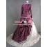 Victorian Lolita French Bustle Gothic Lolita Dress Wine Floral