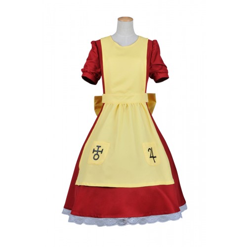 Alice Madness Returns Cosplay Alice Costume Red Yellow Dress