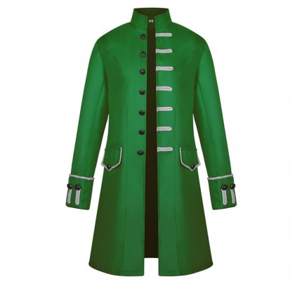Historical Medieval Solid Fashion Steam Punk Vintage Overcoat Uniform
