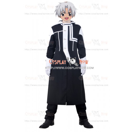 Allen Walker Costume For D Gray Man Cosplay Black White Uniform