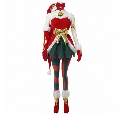 League Of Legends LOL Ambitious Elf Jinx Christmas Cosplay Costume