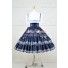 Lolita Dress Sweet Lolita Gothic Punk Jumper Skirt Navy Blue Sailor Cosplay Costume