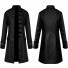Solid Color Fashion Steampunk Retro Uniform Stand Collar Overcoat