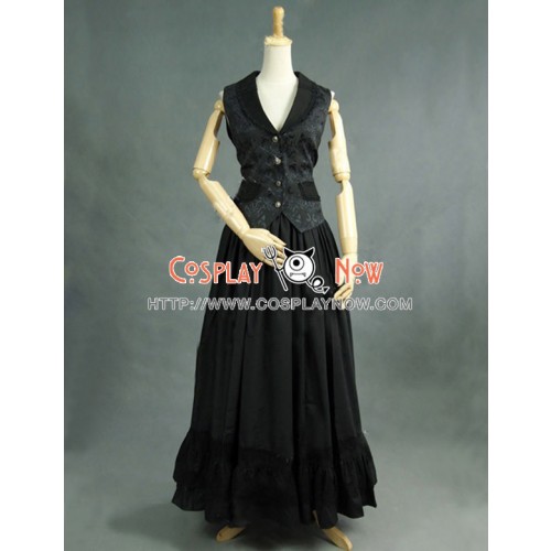 Victorian Lolita Edwardian 1900s Period Gothic Lolita Dress Black