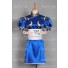 Street Fighter Cosplay Chun Li Costume Blue Uniform