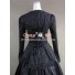 Civil War Victorian Brocaded Ball Gown Black Dress