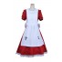 Alice Madness Returns Cosplay Alice Costume Red White Dress