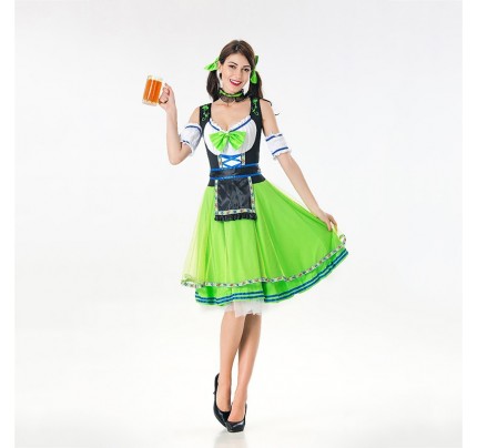 German Bavaria Festival Cosplay Costume Traditional Maid Dress Party 