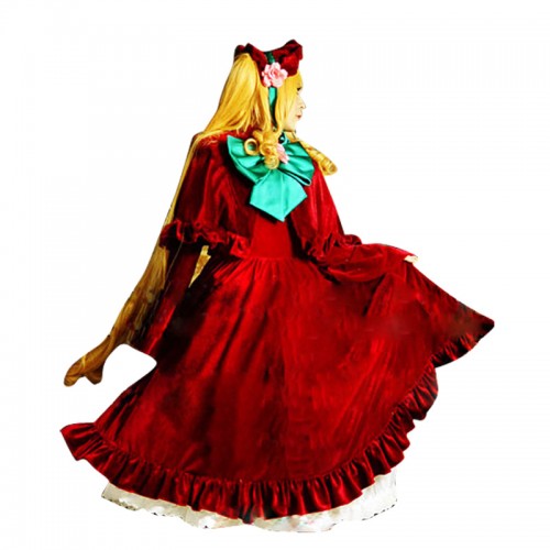 Rozen Maiden Shinku Cosplay Costume Red Dress