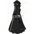 Renaissance Carnival Medieval Sarah Black Safran Strappy Robe Dress