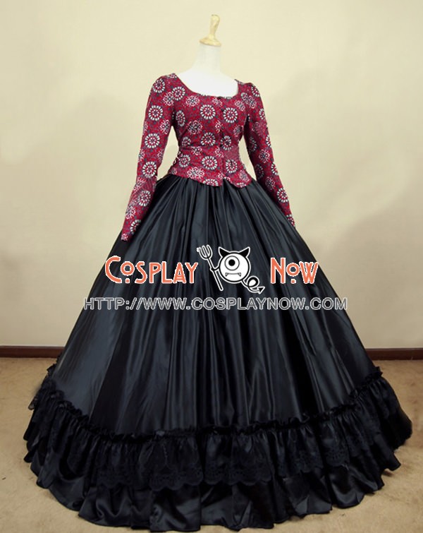 Victorian Lolita Civil War Evening Gothic Lolita Dress Garnet