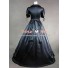 Civil War Gothic Lolita Satin Ball Gown Dress Black