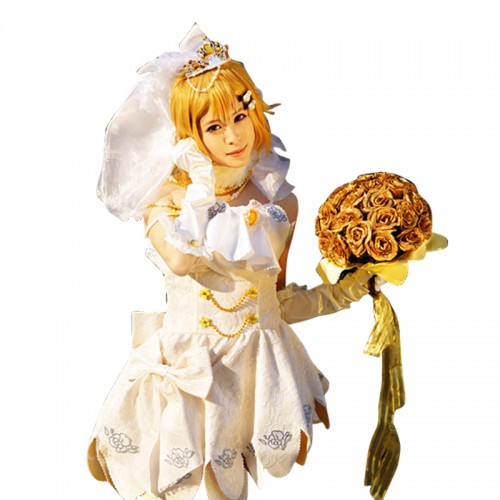 Love Live loveLive Rin Hoshizora Costume School Wedding Dress