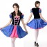 German Munich Bavaria Cosplay Costume Traditional Performance Festival Blue Dress