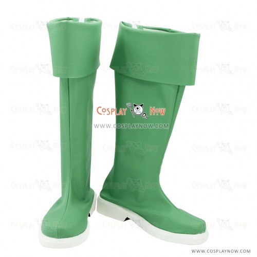 Cute High Earth Defense Club LOVE! Cosplay Shoes Atsushi Kinugawa Green Boots