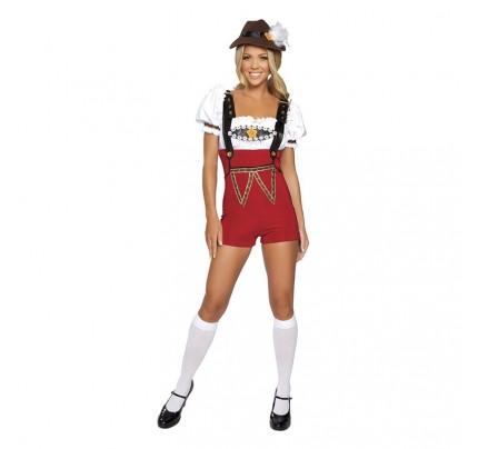 German Munich Cosplay Costume Festival Uniform Vintage Strap Shorts Suit 