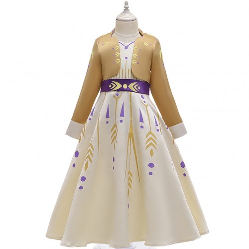 Frozen Cosplay Princess Elsa Costume Fairy Tale Cute Evening Dress for Children