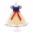 Snow White Cosplay Costume Puff Ball Skirt Princess Dress for Children