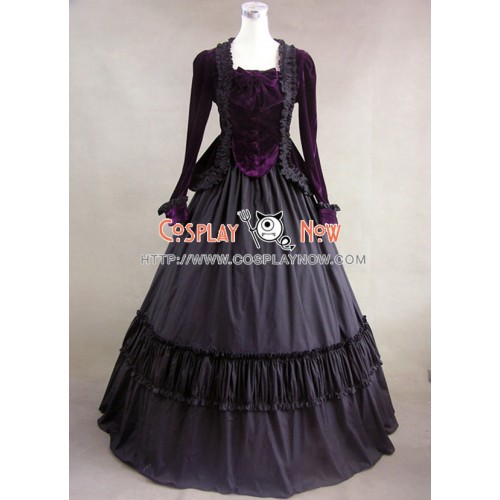 Civil War Velvet Jacket Gown Dress Cosplay Prom