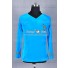 Star Trek TOS The Original Series Spock Blue Velour Shirt Uniform Costume