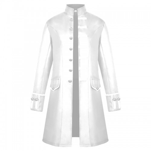 Historical Medieval Solid Fashion Steam Punk Vintage Overcoat Uniform