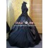 Victorian Gothic Lolita Brocade Black Dress Ball Gown Prom