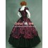 Victorian Lolita Southern Belle Brocade Gothic Lolita Dress Red Floral