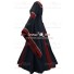 Carnival Renaissance Medieval Robe Guinevere Black Bordeaux Dress