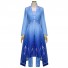 Frozen II Cosplay Princess Elsa Costume Blue Dress