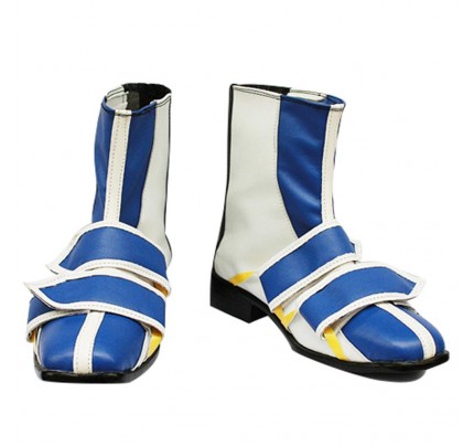 Blue and White Kingdom Hearts Riku Cosplay Shoes Boots