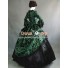 Victorian Lolita Marie Antoinette Brocade Gothic Lolita Dress Green Floral