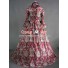 Victorian Lolita Reenactment Stage Antique Gothic Lolita Dress Wine Floral