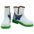 White & Green Hoozuki no Reitetsu Hakutaku Embroidery Cosplay Boots