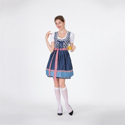 German Munich Bavaria Cosplay Costume Traditional Ethnic Carnival Performance Stage Maid Dress