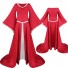 Historical Medieval Retro V Neck Pagoda Sleeves Dress