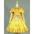 Gothic Lolita Cosplay Victorian Cape Reenactment Steampunk Stage Yellow Dress Costume